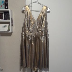 Gold Metallic Party Dress